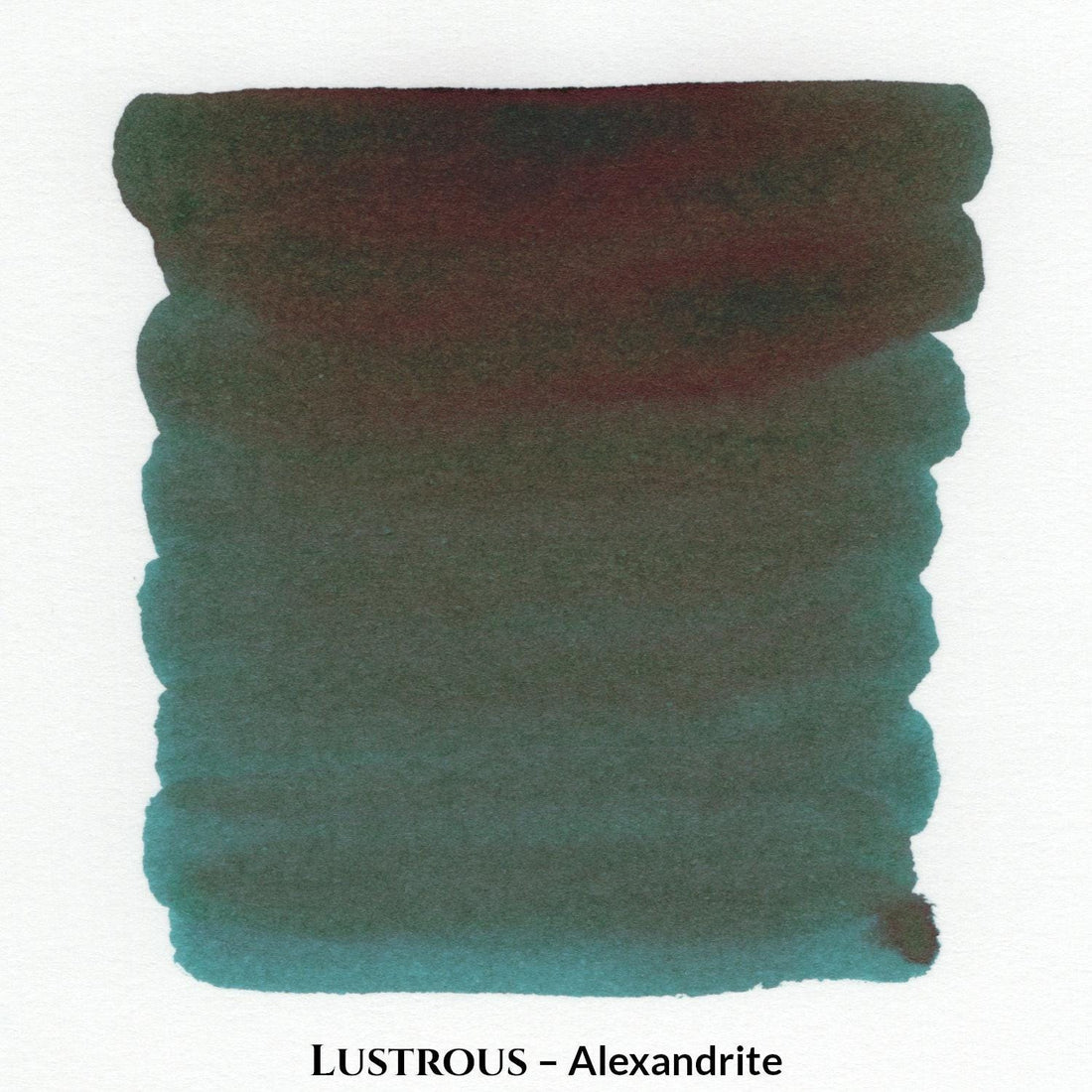 Teal fountain pen ink with fuchsia sheen for a guide to shimmer and sheen