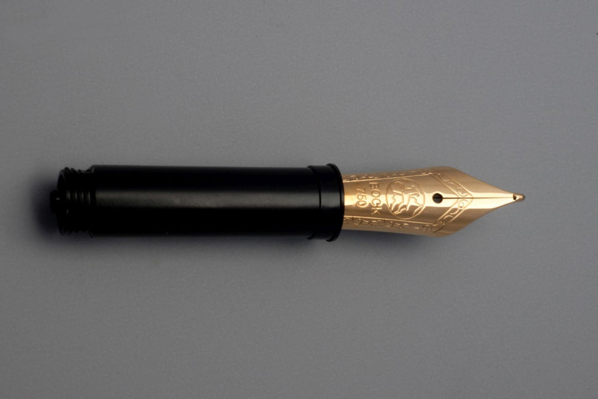 A Bock 180 fountain pen nib unit with gold nib.
