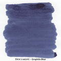 Inkforge Document Graphite Blue water-resistant pigment fountain pen ink in a 30 ml bottle
