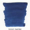Inkforge Radiant Napoli Night navy fountain pen ink with gold shimmer in a 30 ml bottle