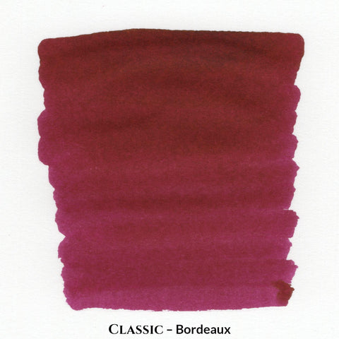 Inkforge Classic Bordeaux wine-red fountain pen ink in a 60 ml bottle