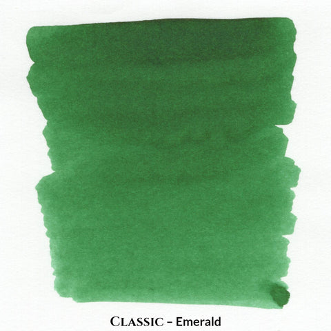 Inkforge Classic Emerald vibrant green fountain pen ink in a 60 ml bottle