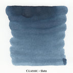 Inkforge Classic Slate moody grey-blue fountain pen ink in a 60 ml bottle