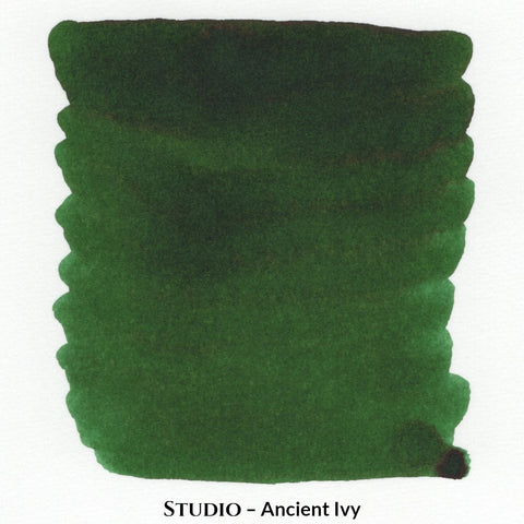 Inkforge Studio Ancient Ivy deep green fountain pen ink in a 30 ml bottle