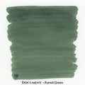 Inkforge Document Forest Green water-resistant pigment fountain pen ink in a 30 ml bottle