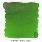 Inkforge Radiant Spring Meadow green fountain pen ink with multicolor shimmer in a 30 ml bottle