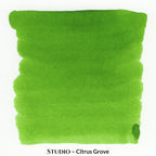 Inkforge Studio Citrus Grove bright green fountain pen ink in a 30 ml bottle