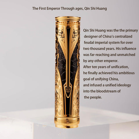 Armor-inspired barrel engraving on the Hongdian D5 Qin Dynasty fountain pen