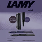 LAMY Safari 2026 Special Edition fountain pens in Meteora purple and Meteorite black
